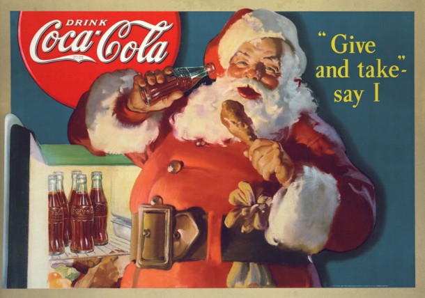 Santa Claus raiding the refrigerator 1937 « Adbranch